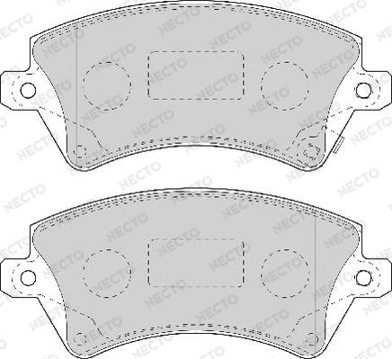 Necto FD6964A - Brake Pad Set, disc brake autospares.lv