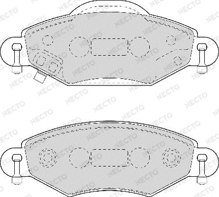 Necto FD6967A - Brake Pad Set, disc brake autospares.lv