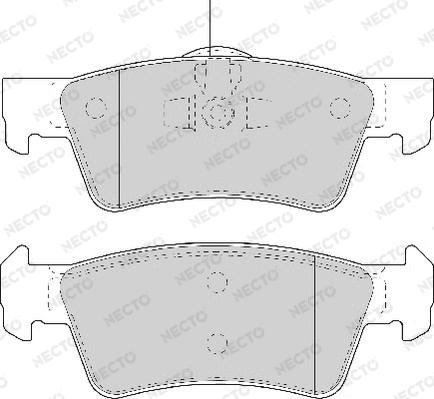 Necto FD6900A - Brake Pad Set, disc brake autospares.lv