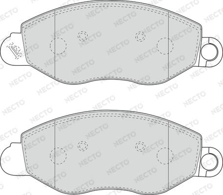 Necto FD6901V - Brake Pad Set, disc brake autospares.lv