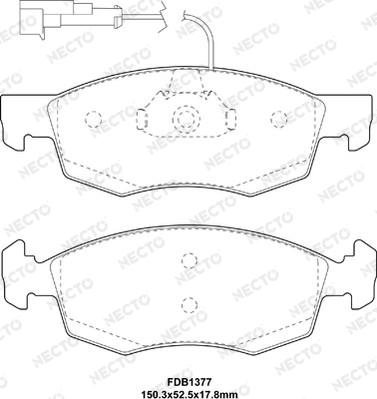 Necto FD6907A - Brake Pad Set, disc brake autospares.lv