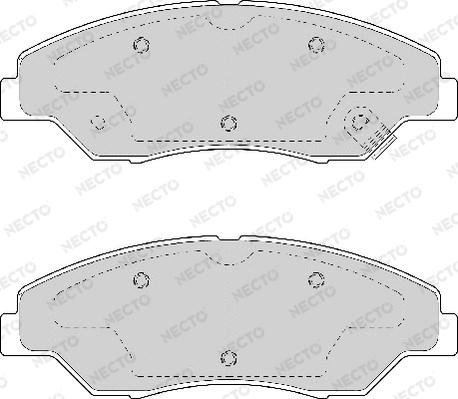 Necto FD6980A - Brake Pad Set, disc brake autospares.lv