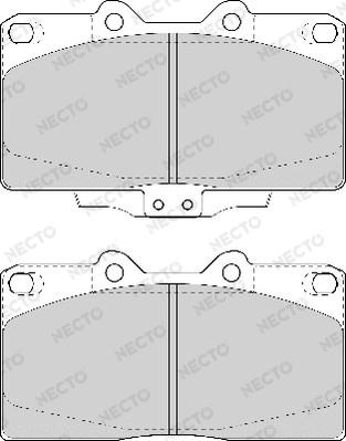 Necto FD6976A - Brake Pad Set, disc brake autospares.lv