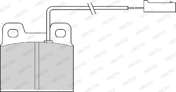 Necto FD6464A - Brake Pad Set, disc brake autospares.lv