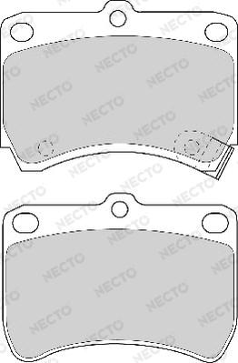 Necto FD6400A - Brake Pad Set, disc brake autospares.lv