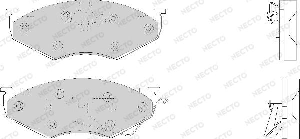 Necto FD6596A - Brake Pad Set, disc brake autospares.lv