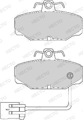 Necto FD6593A - Brake Pad Set, disc brake autospares.lv