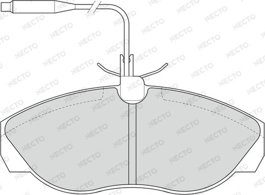 Necto FD6521V - Brake Pad Set, disc brake autospares.lv