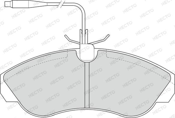 Necto FD6522V - Brake Pad Set, disc brake autospares.lv