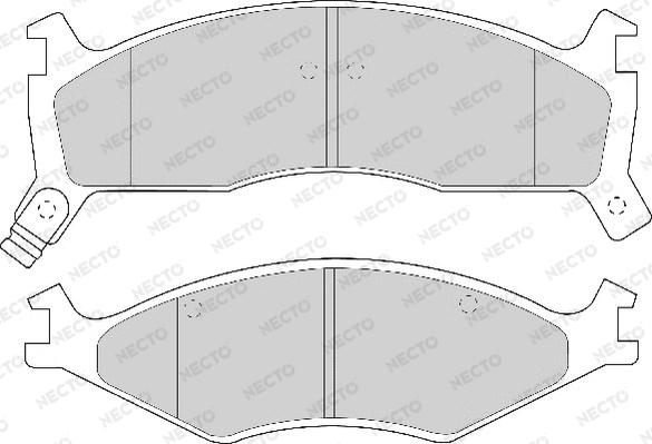 Necto FD6652A - Brake Pad Set, disc brake autospares.lv