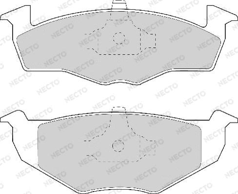 Necto FD6680A - Brake Pad Set, disc brake autospares.lv