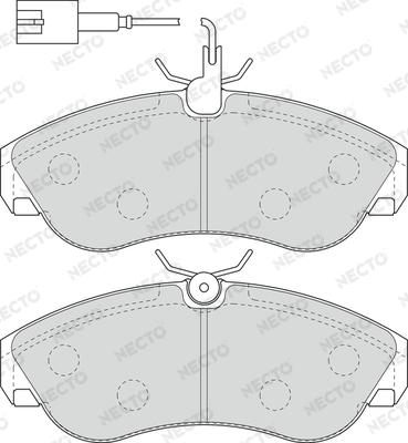 Necto FD6890V - Brake Pad Set, disc brake autospares.lv