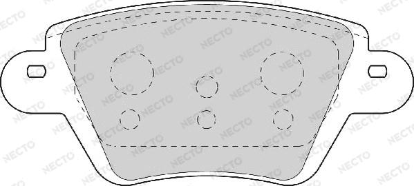 Necto FD6844A - Brake Pad Set, disc brake autospares.lv