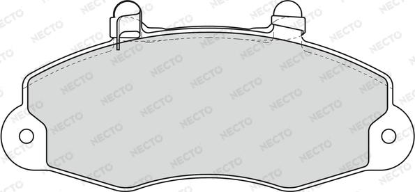 Necto FD6800V - Brake Pad Set, disc brake autospares.lv