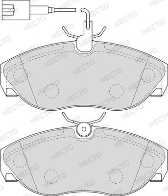 Necto FD6889V - Brake Pad Set, disc brake autospares.lv