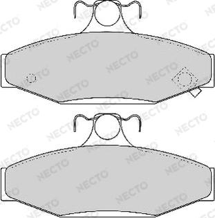 Necto FD6820A - Brake Pad Set, disc brake autospares.lv