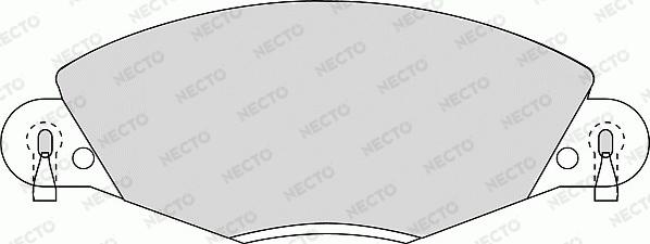 Necto FD6876A - Brake Pad Set, disc brake autospares.lv