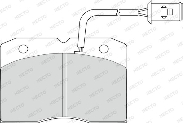 Necto FD6320V - Brake Pad Set, disc brake autospares.lv