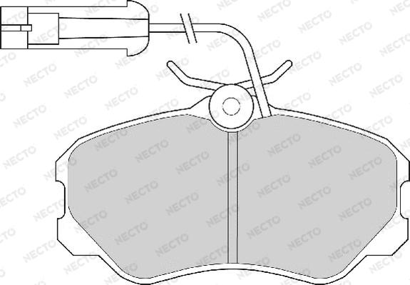 Necto FD6241A - Brake Pad Set, disc brake autospares.lv