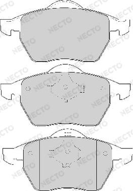 Necto FD6764A - Brake Pad Set, disc brake autospares.lv