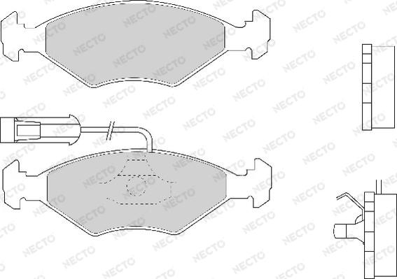 Necto FD6761A - Brake Pad Set, disc brake autospares.lv