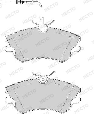 Necto FD6717A - Brake Pad Set, disc brake autospares.lv