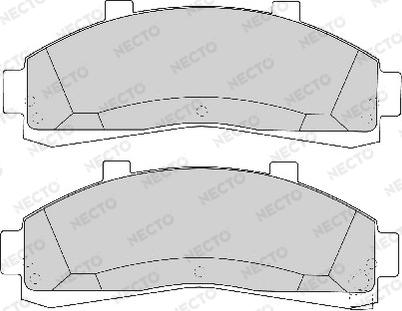 Necto FD6724A - Brake Pad Set, disc brake autospares.lv