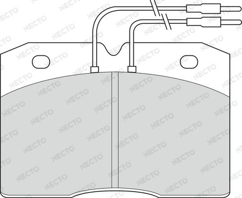 Necto FD889V - Brake Pad Set, disc brake autospares.lv