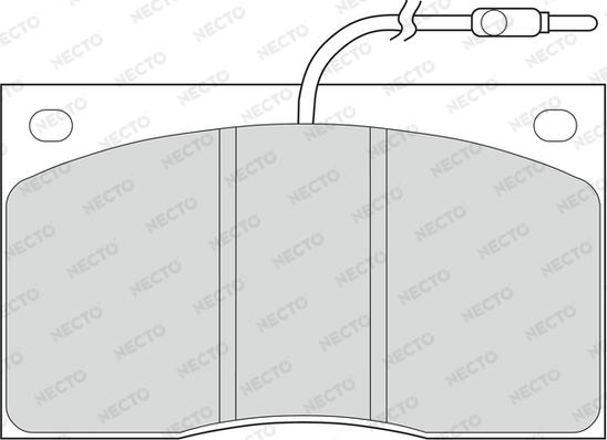 Necto FD211V - Brake Pad Set, disc brake autospares.lv