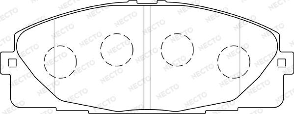 Necto FD7495V - Brake Pad Set, disc brake autospares.lv