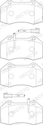 Necto FD7491A - Brake Pad Set, disc brake autospares.lv