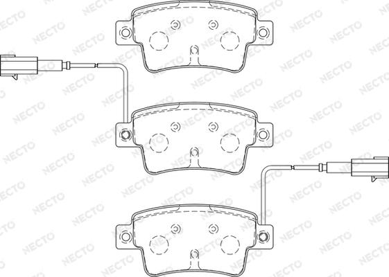 Necto FD7493A - Brake Pad Set, disc brake autospares.lv