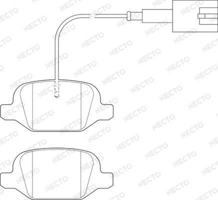 Necto FD7492A - Brake Pad Set, disc brake autospares.lv