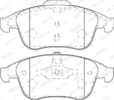 Necto FD7445A - Brake Pad Set, disc brake autospares.lv