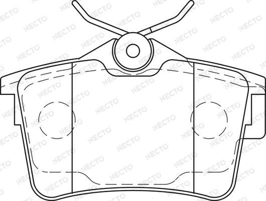 Necto FD7446A - Brake Pad Set, disc brake autospares.lv