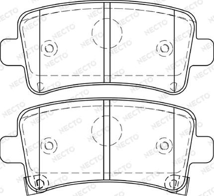 Necto FD7448A - Brake Pad Set, disc brake autospares.lv