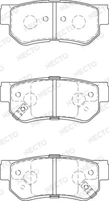 Necto FD7443A - Brake Pad Set, disc brake autospares.lv