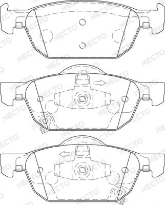 Necto FD7459A - Brake Pad Set, disc brake autospares.lv