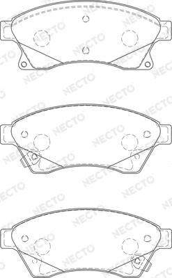 Necto FD7454A - Brake Pad Set, disc brake autospares.lv