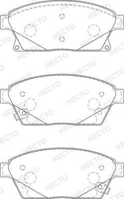 Necto FD7456A - Brake Pad Set, disc brake autospares.lv