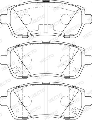 Necto FD7466A - Brake Pad Set, disc brake autospares.lv
