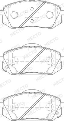 Necto FD7405A - Brake Pad Set, disc brake autospares.lv