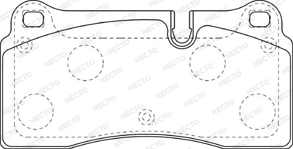 Necto FD7406A - Brake Pad Set, disc brake autospares.lv