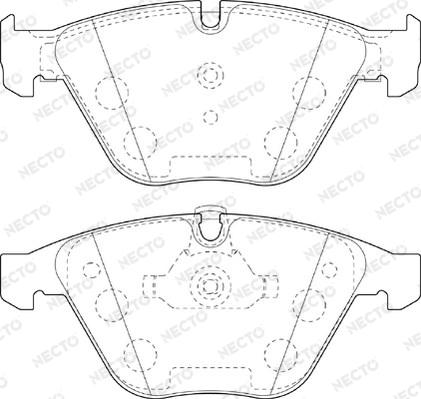 Necto FD7402A - Brake Pad Set, disc brake autospares.lv