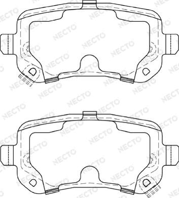 Necto FD7407A - Brake Pad Set, disc brake autospares.lv