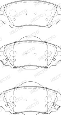 Necto FD7411A - Brake Pad Set, disc brake autospares.lv