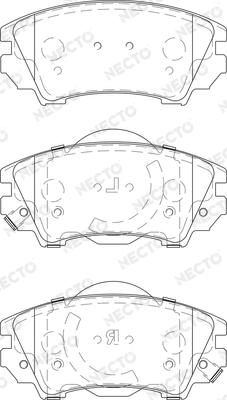 Necto FD7412A - Brake Pad Set, disc brake autospares.lv