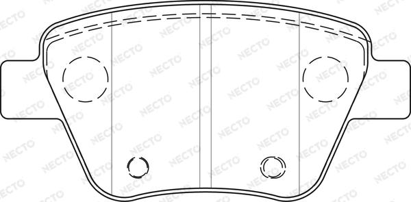 Necto FD7489A - Brake Pad Set, disc brake autospares.lv