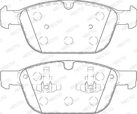 Necto FD7439A - Brake Pad Set, disc brake autospares.lv