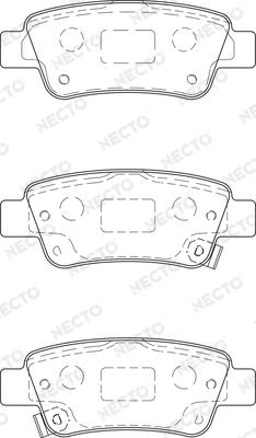 Necto FD7434A - Brake Pad Set, disc brake autospares.lv